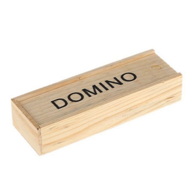 LuckyWish Dominoes Set - 28 Piece Double 6 Dominoes With Red Storage Case
