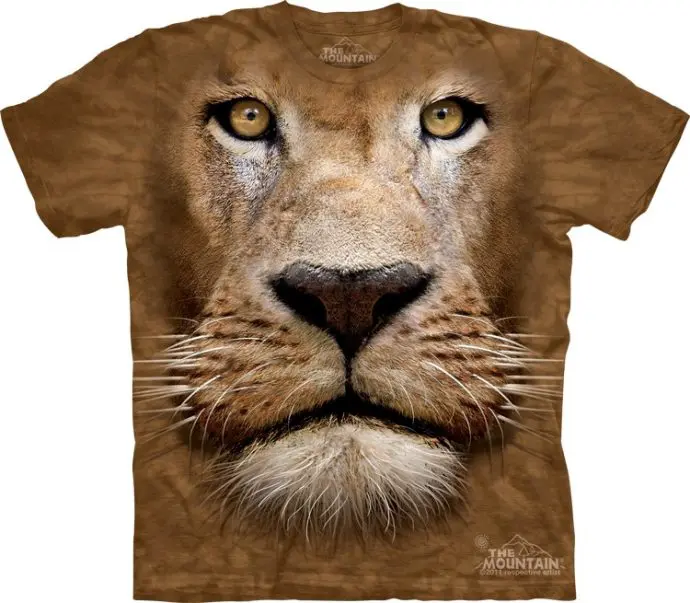 polera de hombre león africano