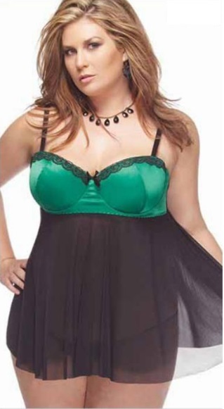 AIEOE Babydoll Lingerie In Pizzo 2 Pezzi – Con Push Up E Reggiseno Con Ferretto, Perizoma Incluso, Regalo San Valentino